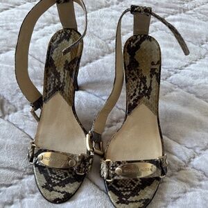 vintage 00s Michael Kors Snakeskin Heeled Sandals